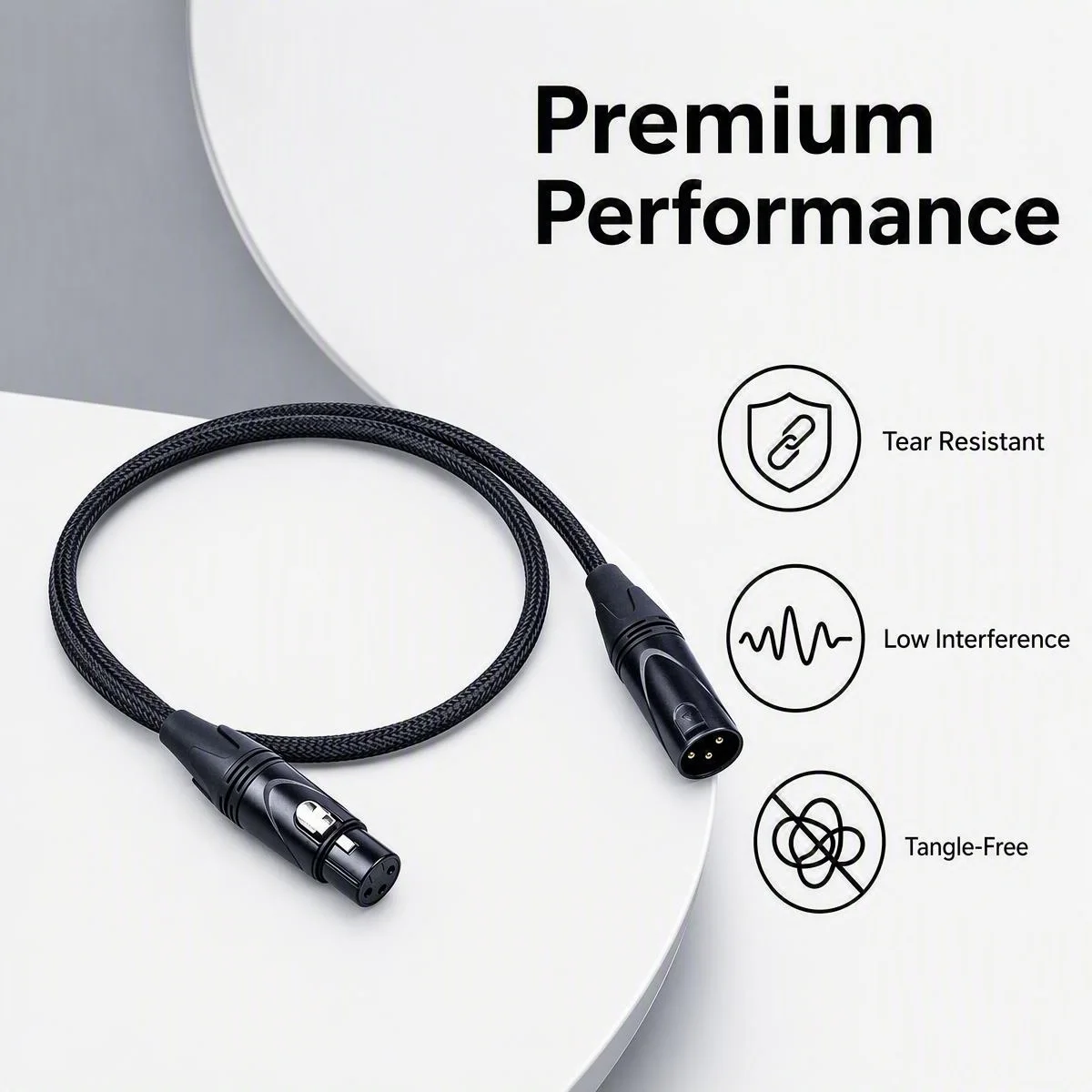 Pure copper XLR balancedmixer  circular mother microphone microphone power amplifier audio signal cable