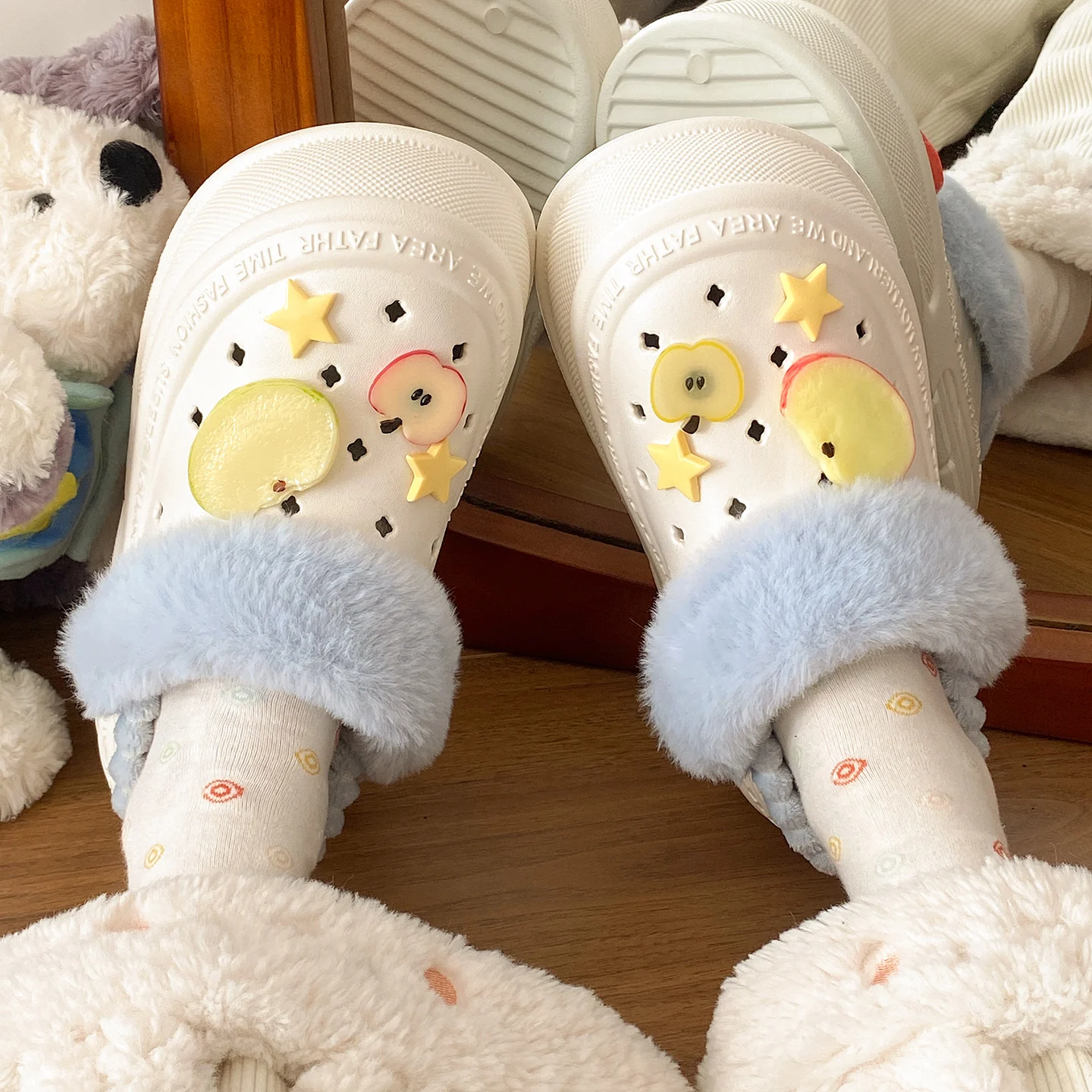 شباشب مقاومة للماء للنساء قباقيب مبطنة بالفرو أحذية شتوية للحديقة شباشب منزلية دافئة أحذية البغال الداخلية والخارجية أحذية الحديقة غير قابلة للانزلاق #2