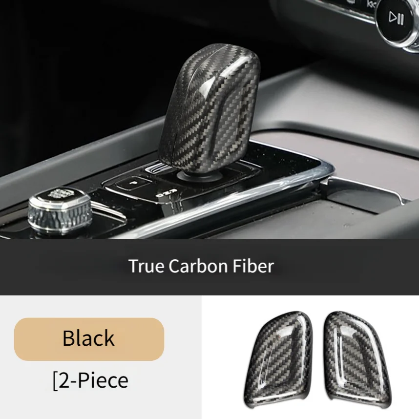

1pcs Carbon Fiber Car Central Control Gear Shift Knob Cover For Volvo For XC60 2022-2026 Interior Parts