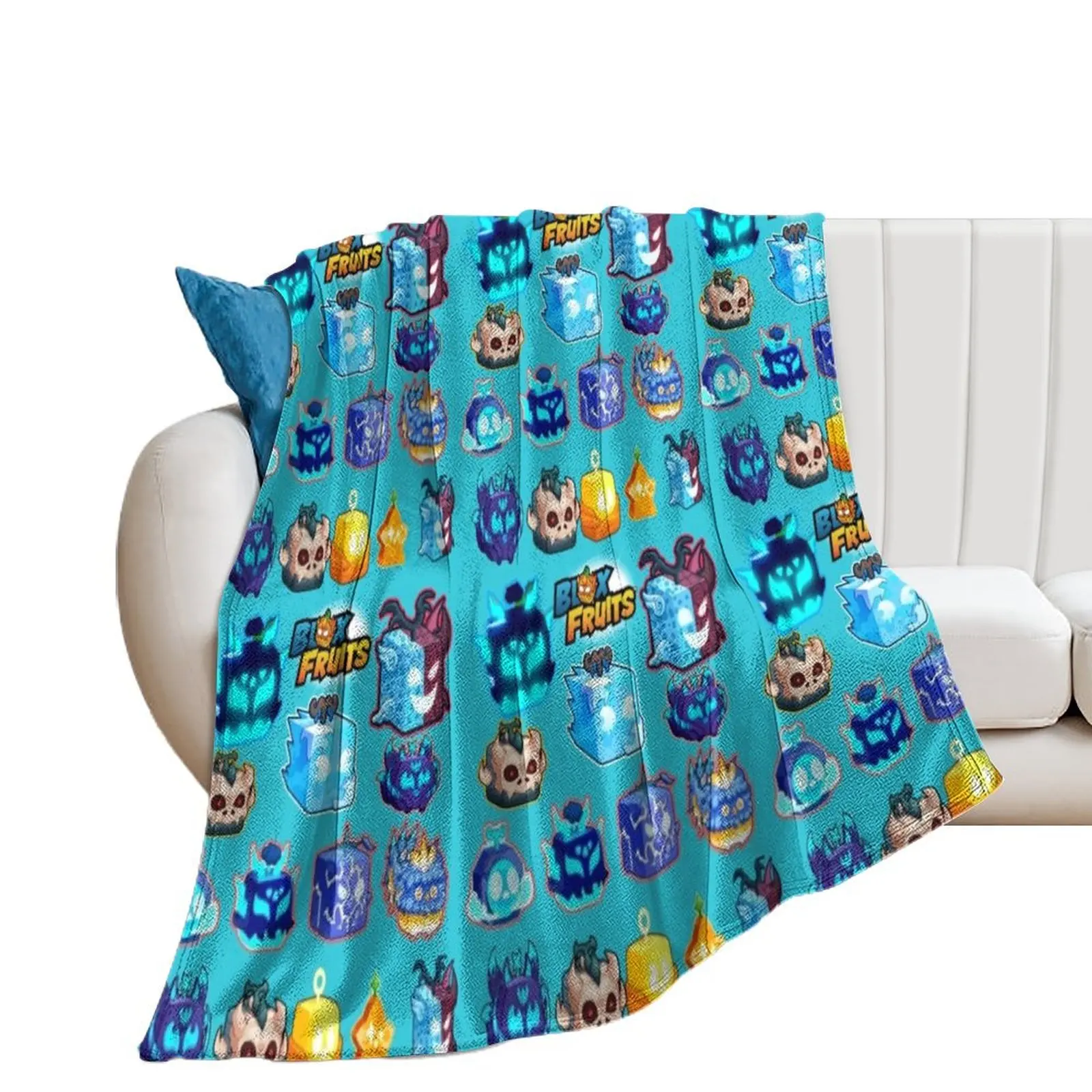 

blox fruitblox fruitblox fruitblox fruit Throw Blanket