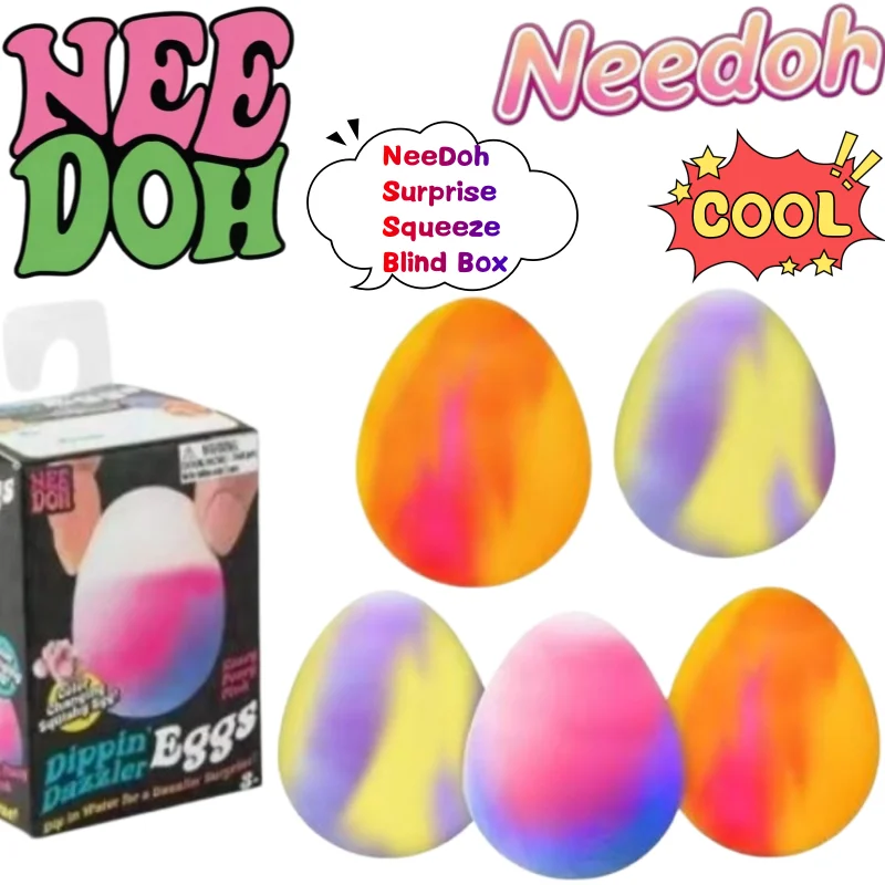 Nuevo NeeDoh Huevo de Pascua Pinch Le Blind Box, Bola de Colores Adorable y de Alto Valor Estético, Juguete Antiestrés para Estudiantes