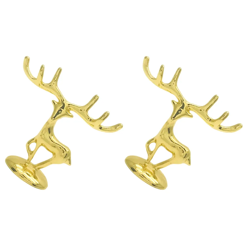 

2Pcs Tabletop Elk Decoration Delicate Home Decor Accessory Perfect Gift Idea Photography Prop Unique Living Room Office Desk