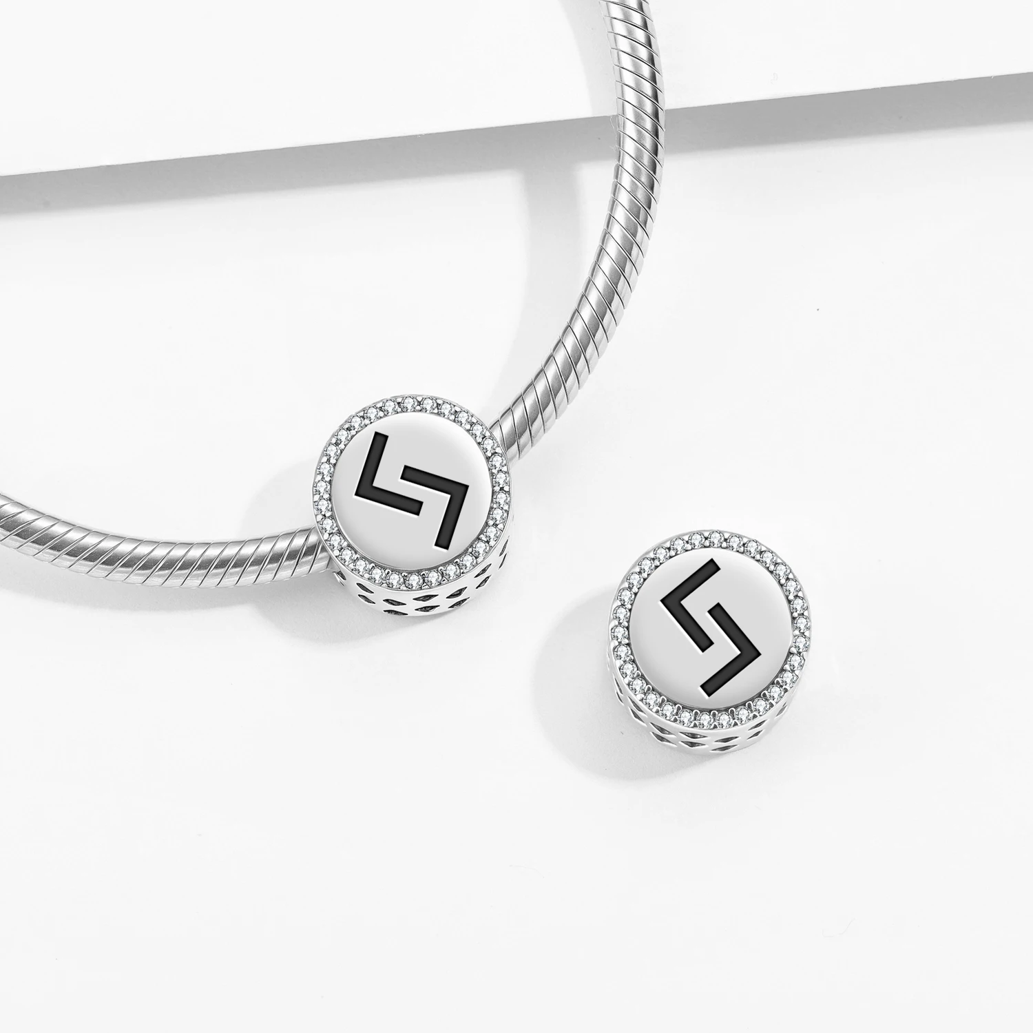 

Norse Runes Jera 925 Sterling Silver Charm Bead DIY Charm Fits Original Bracelet Jewelry Gift