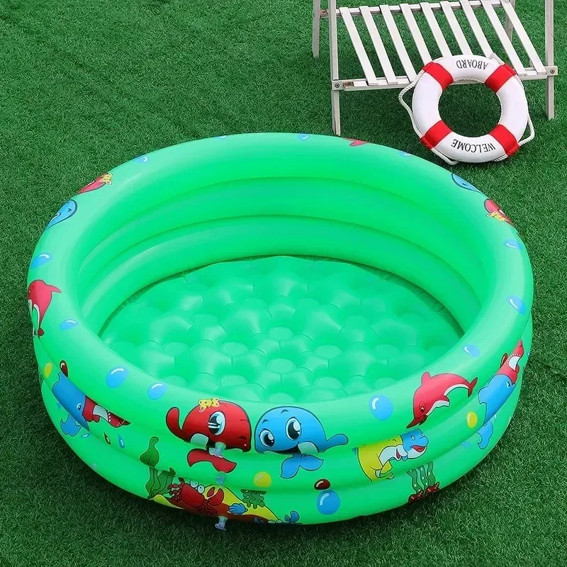 150cm Reusable Inflatable Swimming Pool Double Garden Portable Thickened For Kids Water Toys Party Round Indoor Outdoor Paddling