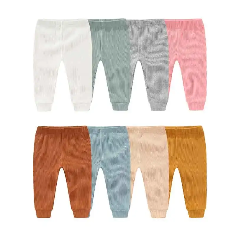 

Kiddiezoom Unisex Baby Girl Boy Pant Solid Soft Cotton Infants Bottoms 0-24M Newborn Leggings