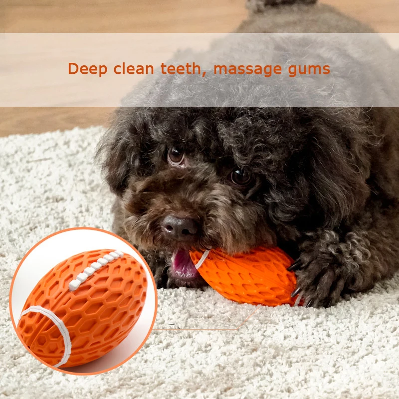 Pet dog rubber toys Bite resistant vocal football relief grinding teeth universal interactive pet products to increase affection