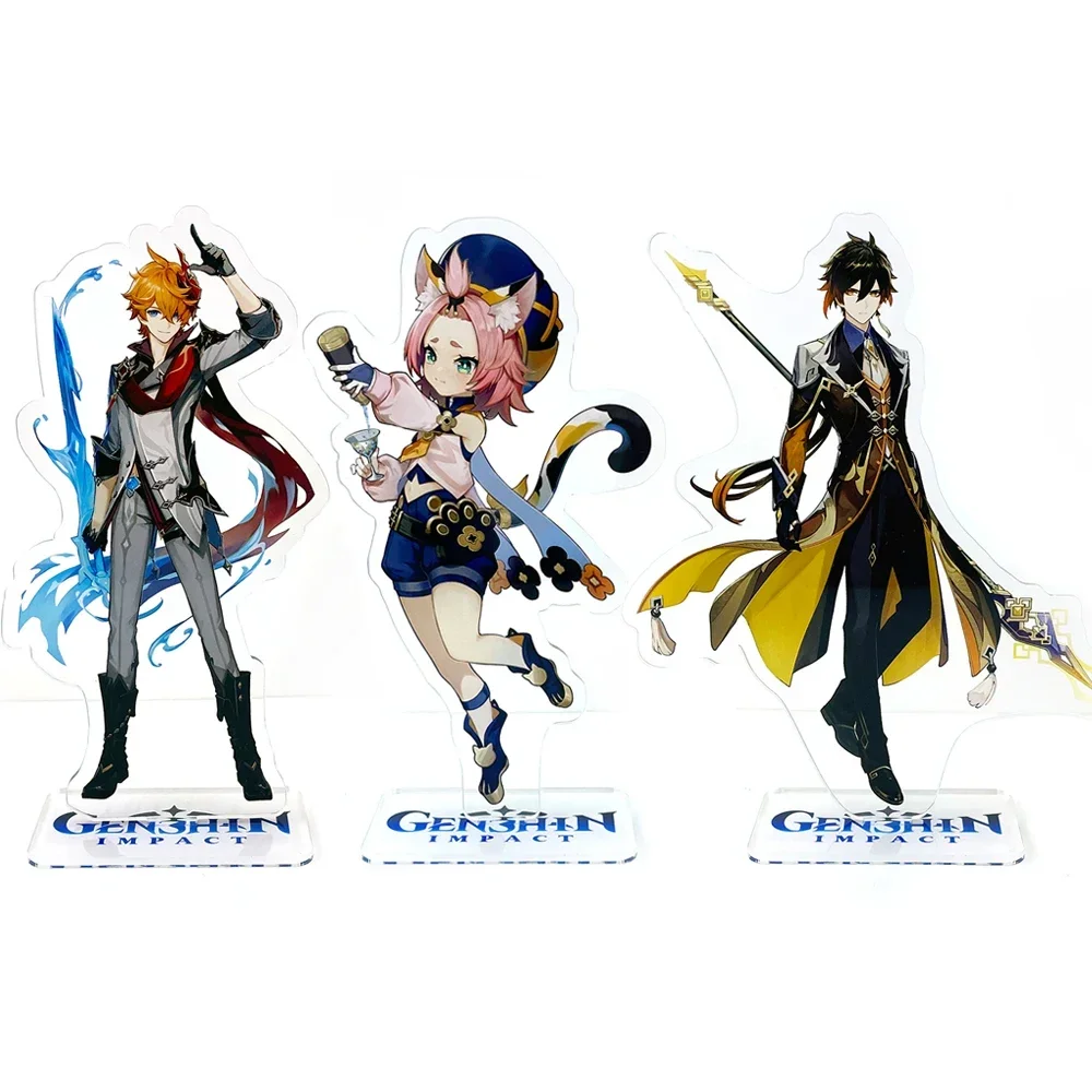 Genshin Impact characters Tartaglia Childe Diona ZhongLi acrylic standee figurines desk decoration cake topper anime