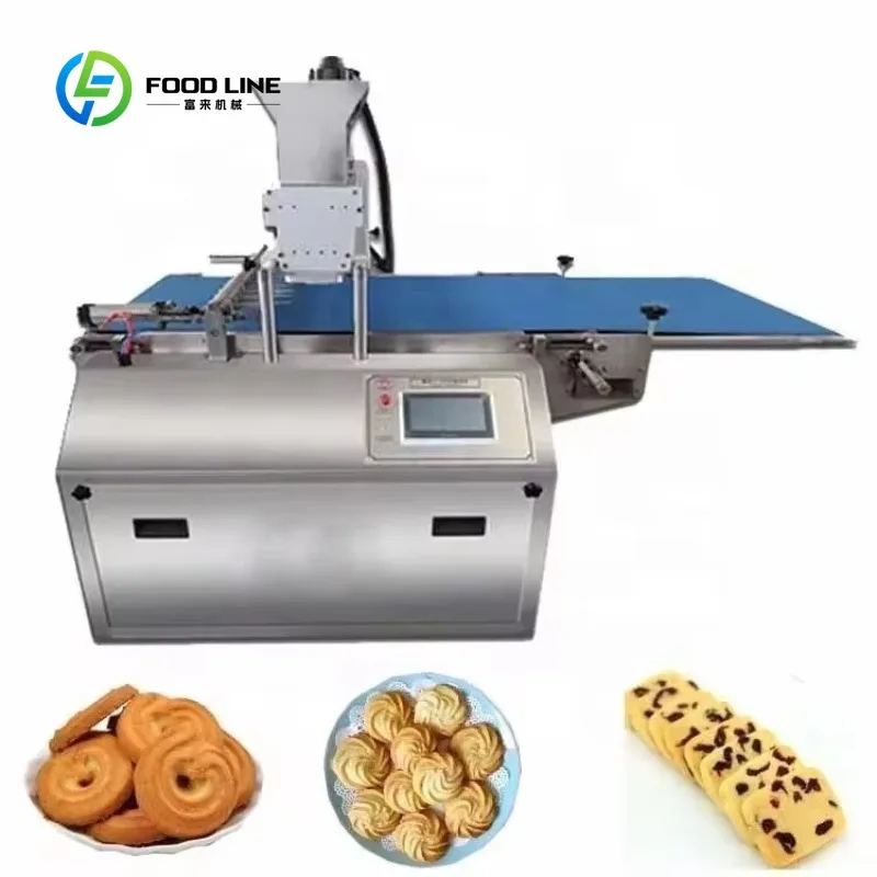 Automatic Biscuit Forming Equipment Stainless Steel Baking Tool Adjustable Speed Multiple Nozzles for Bakery Production Line
