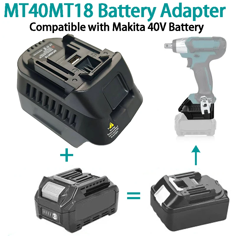 For Makita 40V Lithium Batteries MT40MT18 Battery Adapter Convert To for Makita 18V Lithium Batteries,for Makita 18V Power Tools
