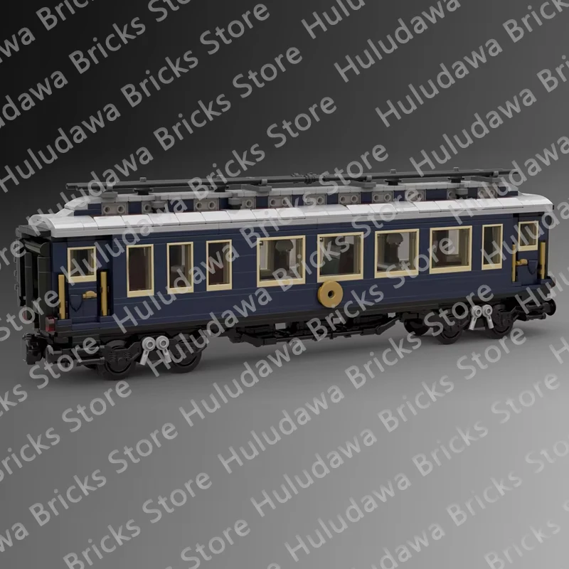 QWERT City Car Model MOC Building Bricks Express Train Restaurant Wagon Modular Technology Children Holiday Gifts Assemble Toys