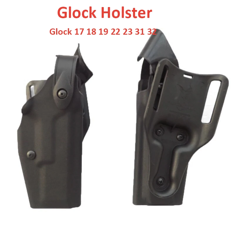 

Right hand Tactical Glock Gun Belt Holster Quick Drop Glock 17 19 22 23 31 32 Gun Case Hunting Holster Pouch