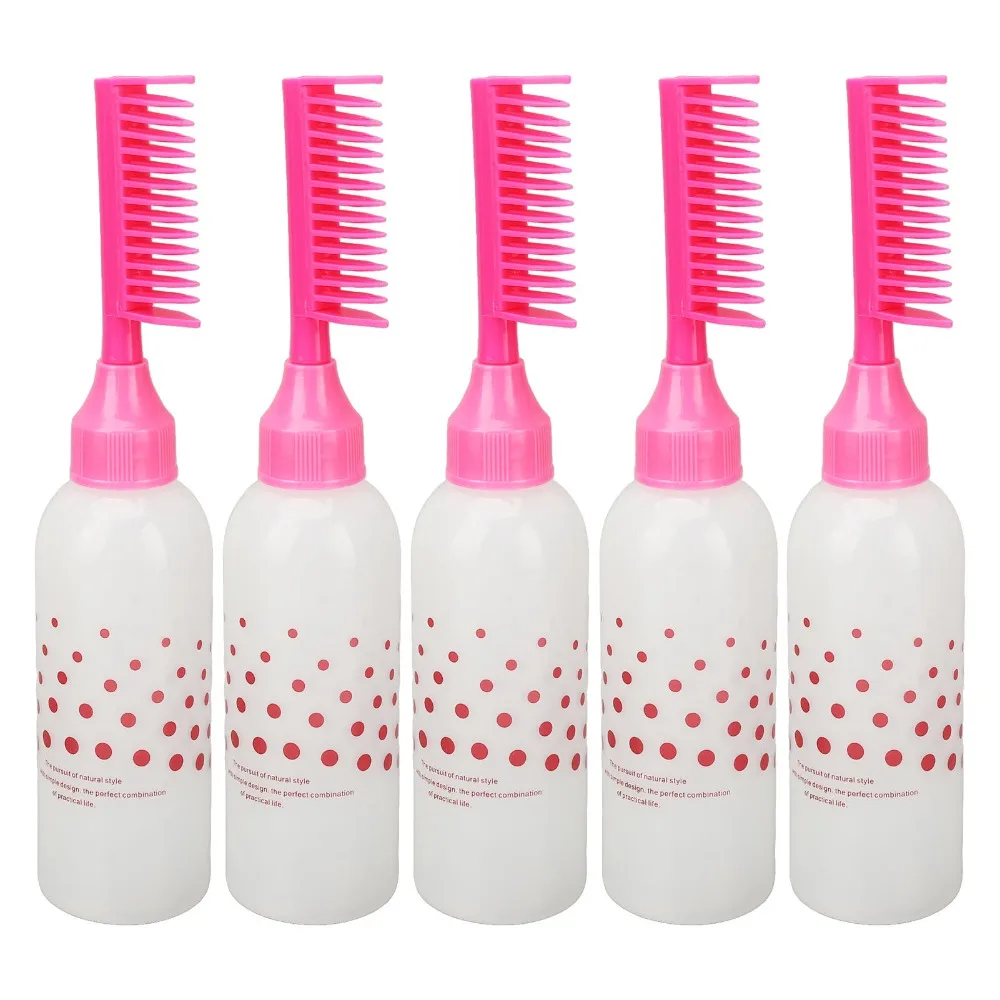 kit-com-5-frascos-aplicadores-de-tintura-de-cabelo-profissionais-rosa-vermelho-com-pente-facil-de-encher-escala-graduada-duravel-aplicador-de-raiz-com-pente