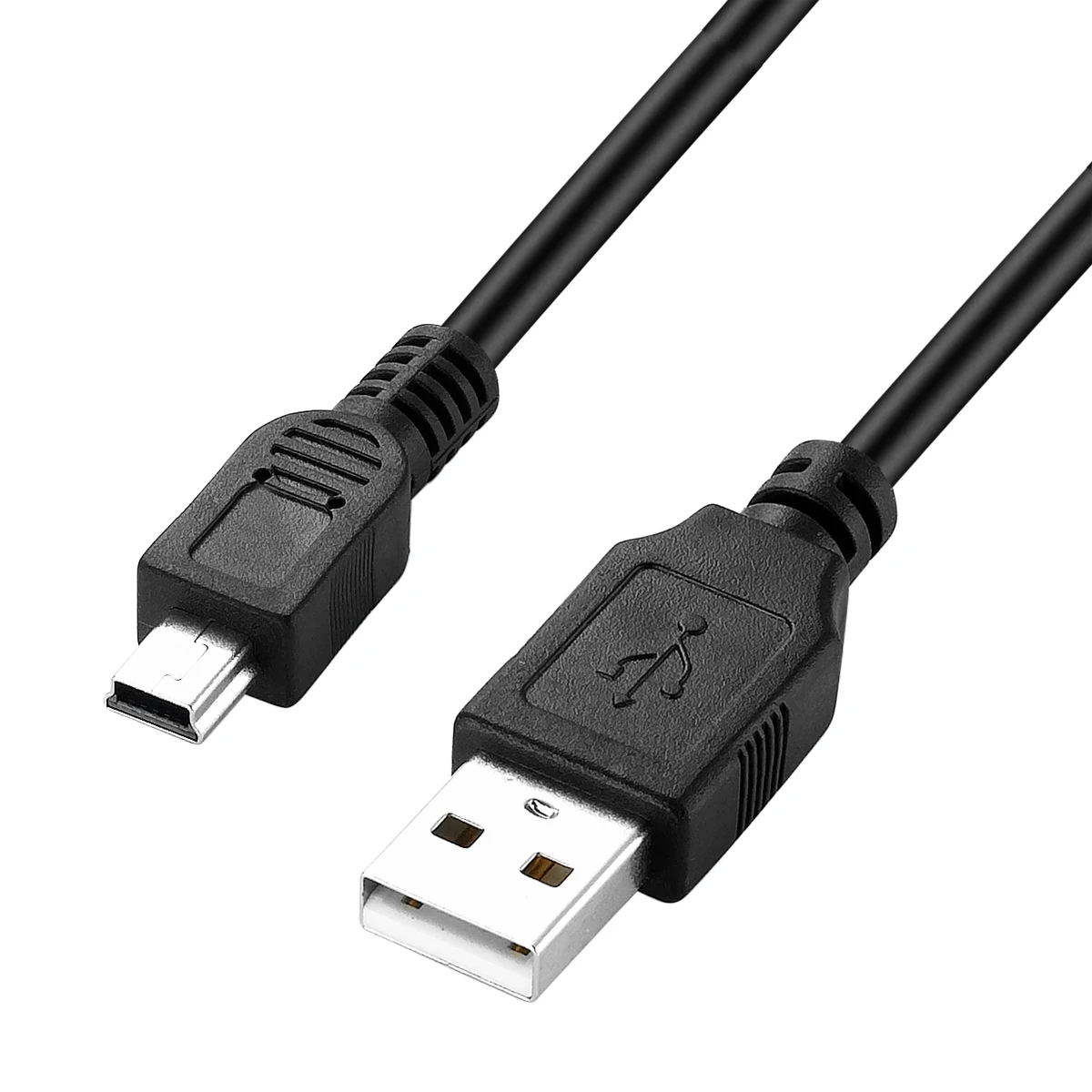 Bochara Mini 5Pin USB kabel USB 2.0 typu od A do Mini 5Pin z pierścień magnetyczny folią + pleciona ekranowana 1.5m 1.8m 3m 5m