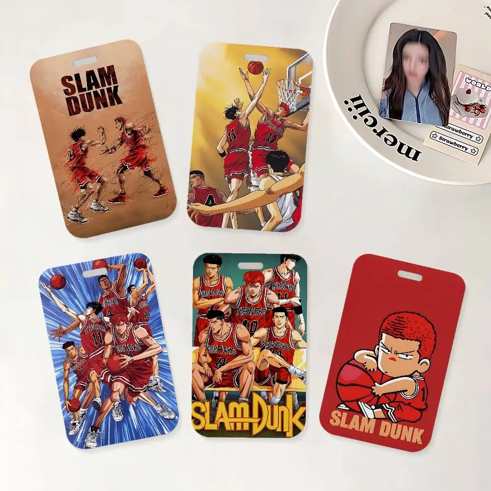 Porta credenciales de anime S-SLAM D-DUNK con correa para el cuello para tarjetas de identificación de oficina o escuela.