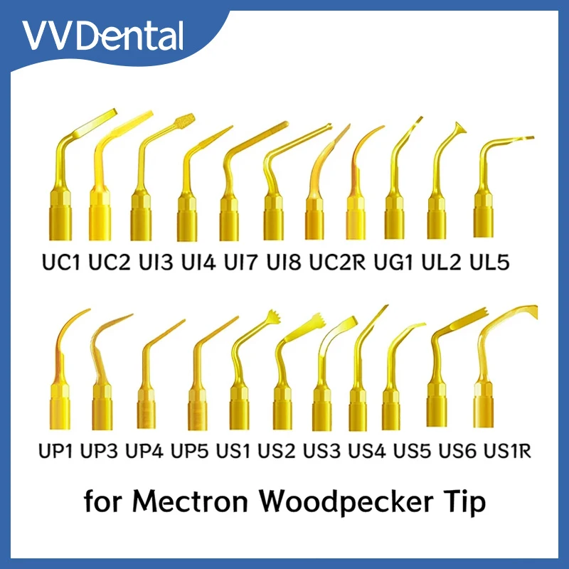 

Dental Piezo Surgery Tip Ultrasonic Bone Cutter Sinus Lifting Implant Perio Scaling and Exelcymosis Tips Fit Mectron/Woodpecker