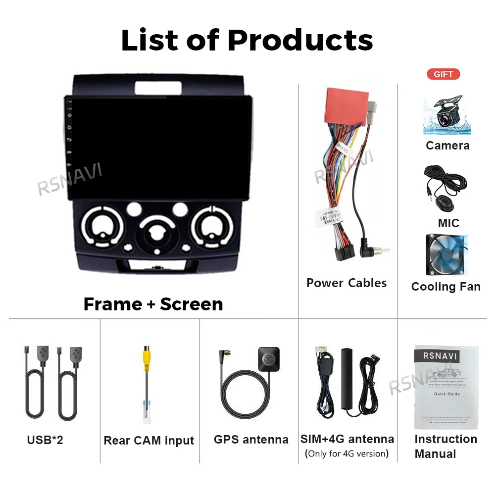 Android 16 DSP Car Radio For Ford Everest Ranger Mazda BT50 BT-50 2006 2007 - 2010 GPS Navigation Multimedia Video Player Stereo