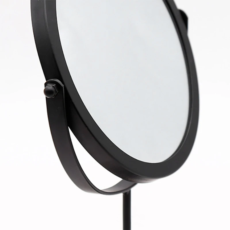 ضوء فاخر ريترو الأوروبي معدن الذهب المنزل سطح المكتب الهندسة مرآة ماكياج مرآة ماكياج عنبر #1