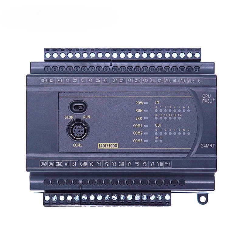 

High-end domestic PLC industrial control board FX3U 24MRMT with 2 channels 485CAN weighing with shell high-speed pulse counting