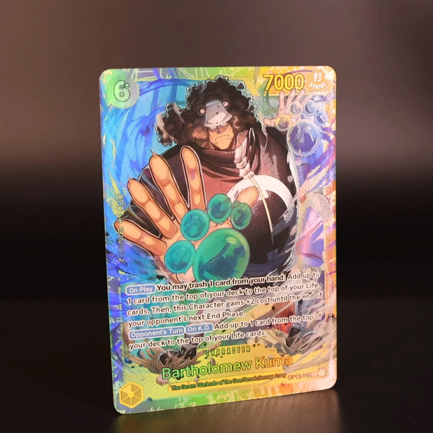 4pcs ONE PIECE TCG Kuma Foil Card OP12-119 Anime Collectible