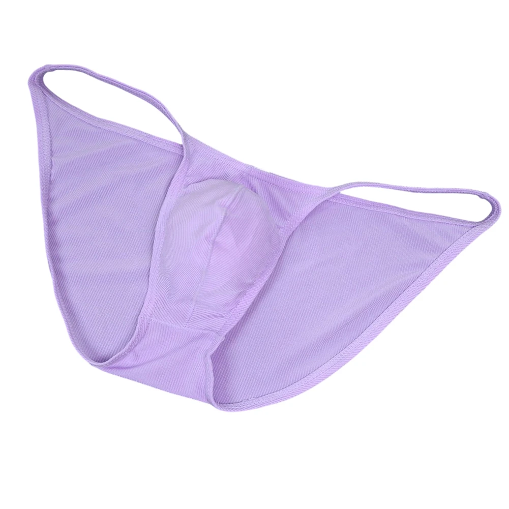 ملابس داخلية قصيرة للرجال منخفضة الارتفاع مع نسيج مضلع وحقيبة محدبة على شكل حرف U مصنوعة من مواد نايلون وسباندكس مرنة