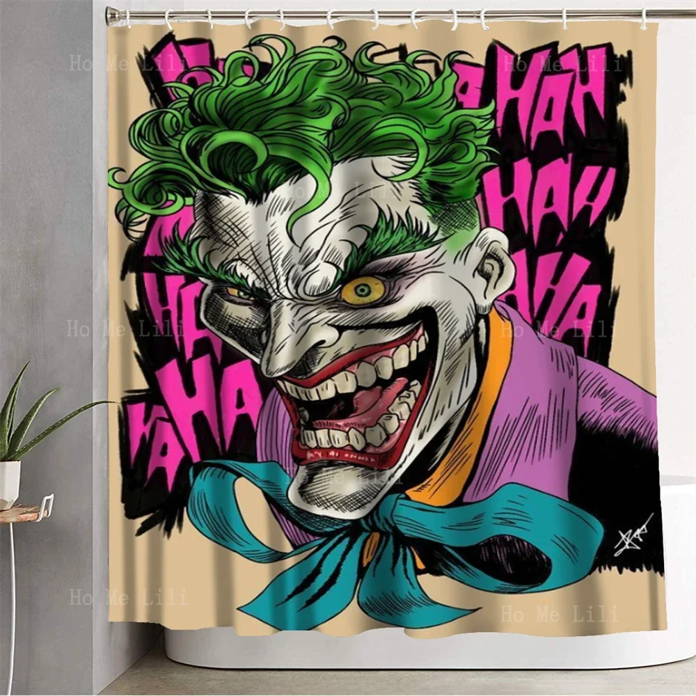 Hit Movie A Task Force Of Guilty Heroes Clown Portrait Forever Evil Shower Curtain For Bathroom Decor