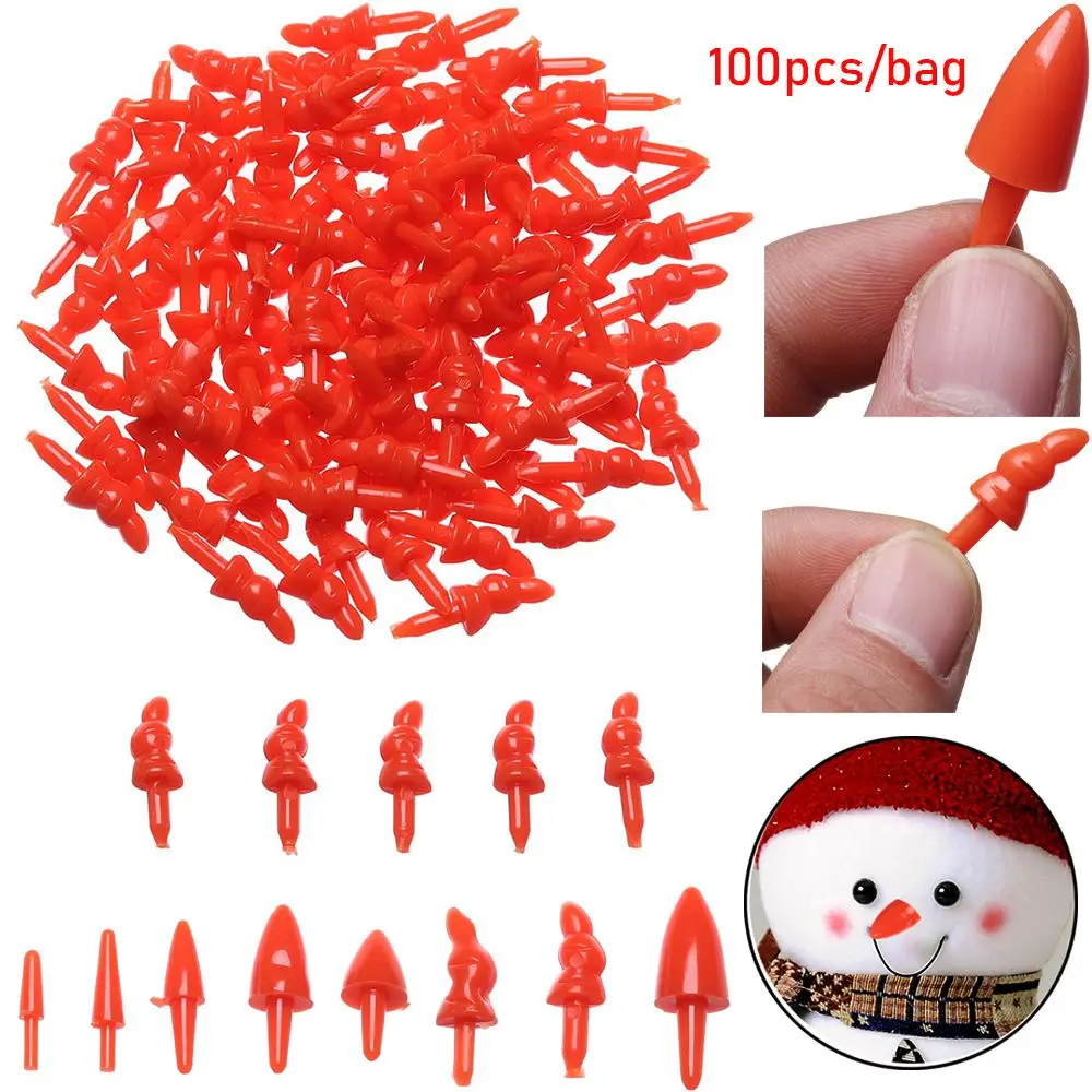 100pcs/bag Newest Dolls Puppet   Animals Sewing Crafting DIY  Noses Santa Claus Craft Snowman Red Nose