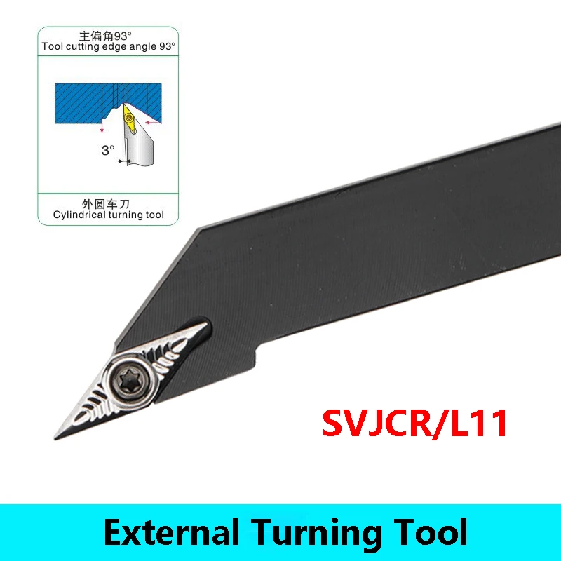 LIHAOPING SVJCR1212H11 SVJCR1616H11SVJCR2020K11 SVJCR2525M11 SVJCR CNC Lathe Cutter External Turning Tool Holder VCMT Inserts