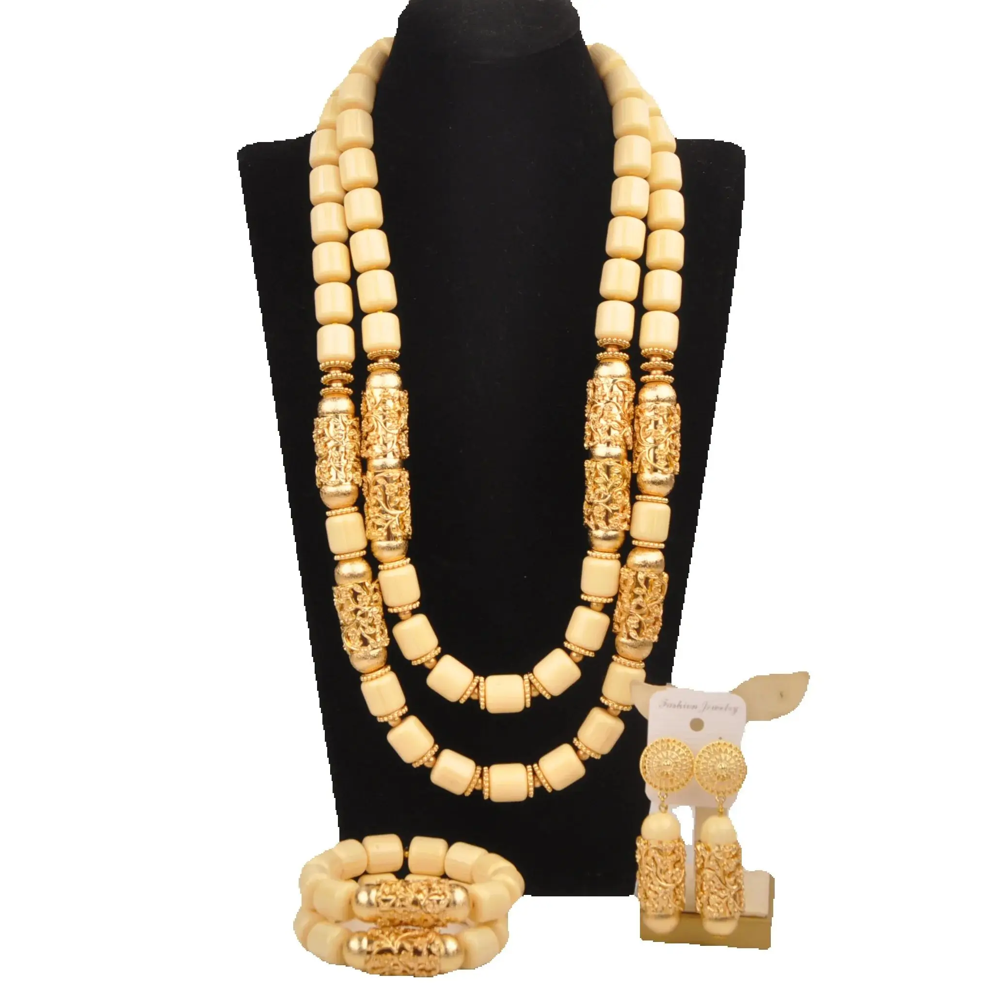 

White Artificial Coral Jewelry Set