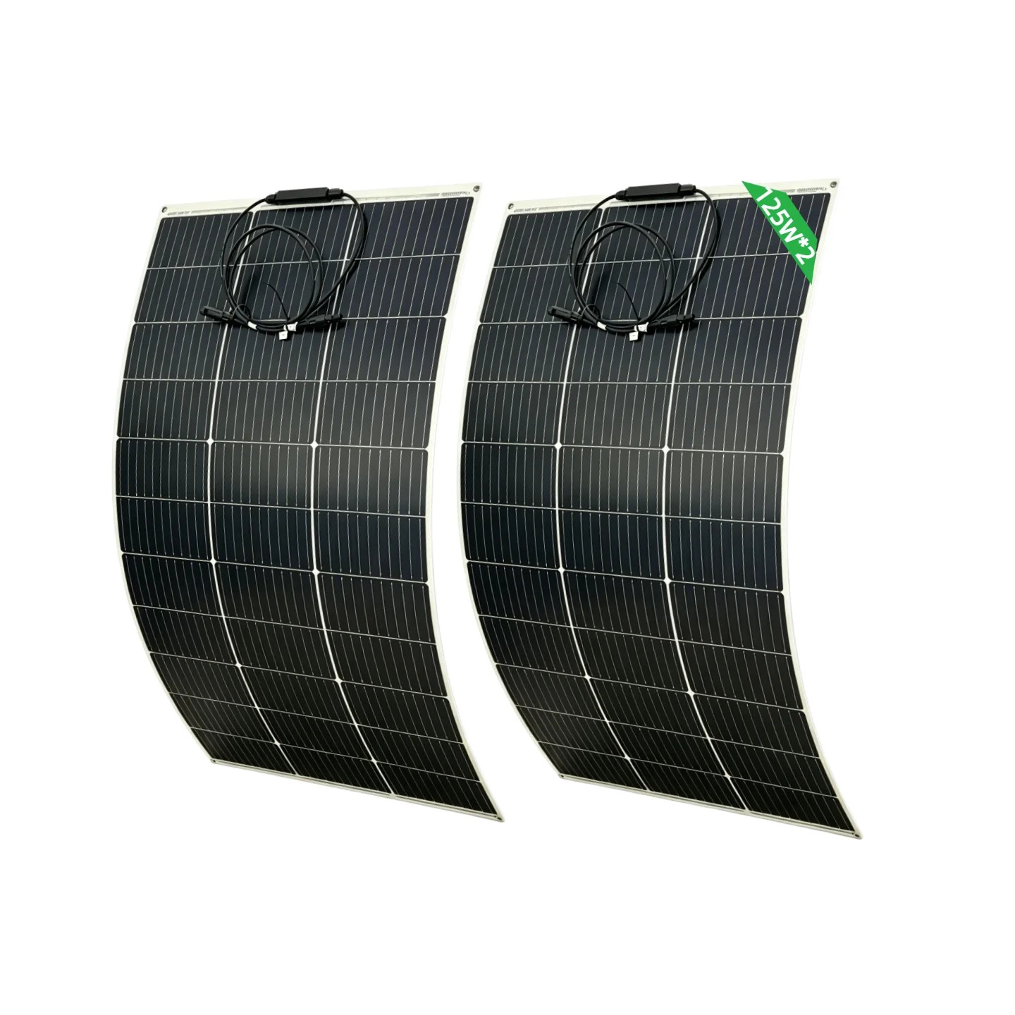 11BB 250Watt  Flexible Solar Panels,24% High-Efficiency Waterproof Monocrystalline Lightweight Solar Panel for RV,Boats,Curved Surfaces,Roofs,Cabin