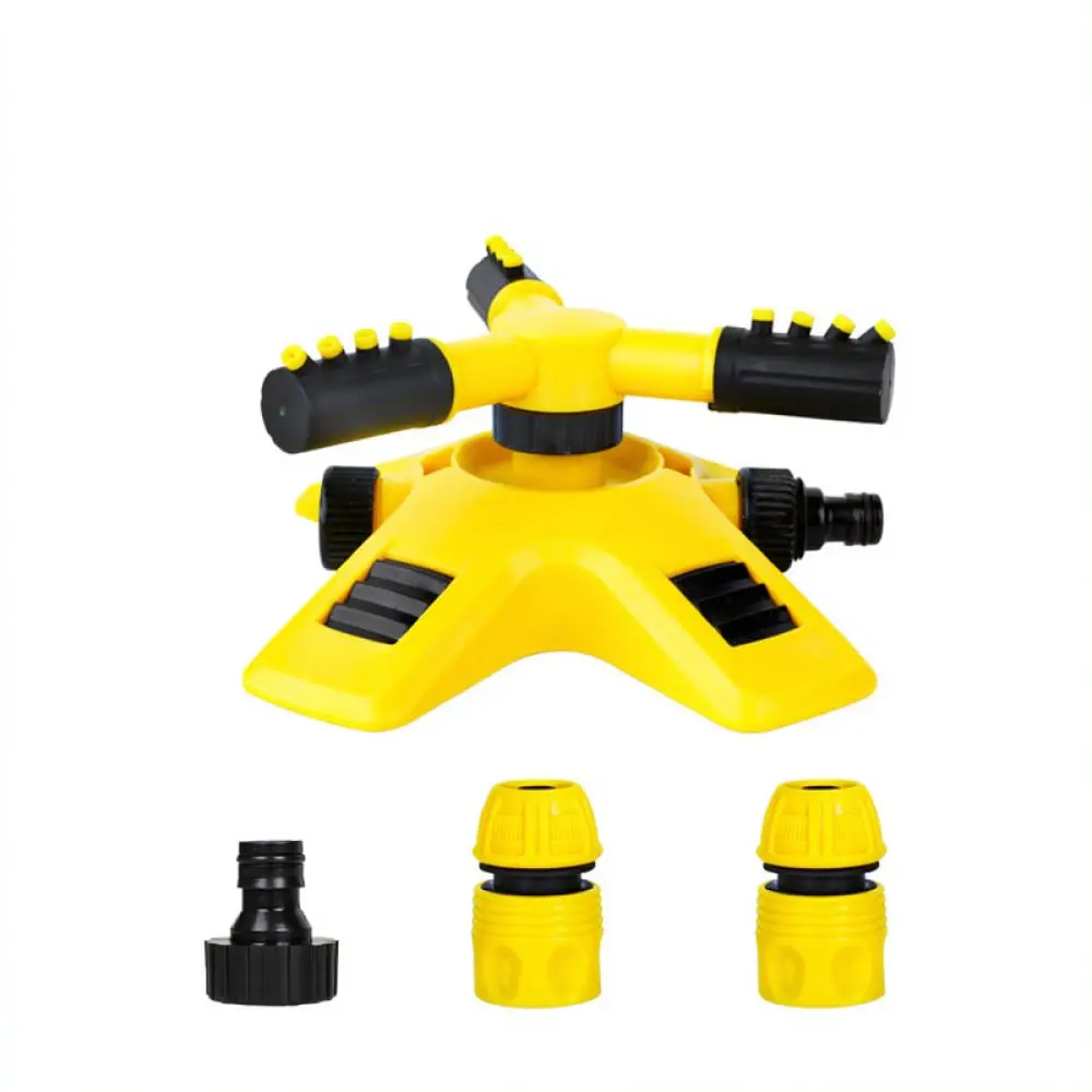 Lawn Sprinkler Garden Water Irrigation System Rotating Triple Arm Spray Nozzle Automatic Watering Tool For Lexia Yard Care