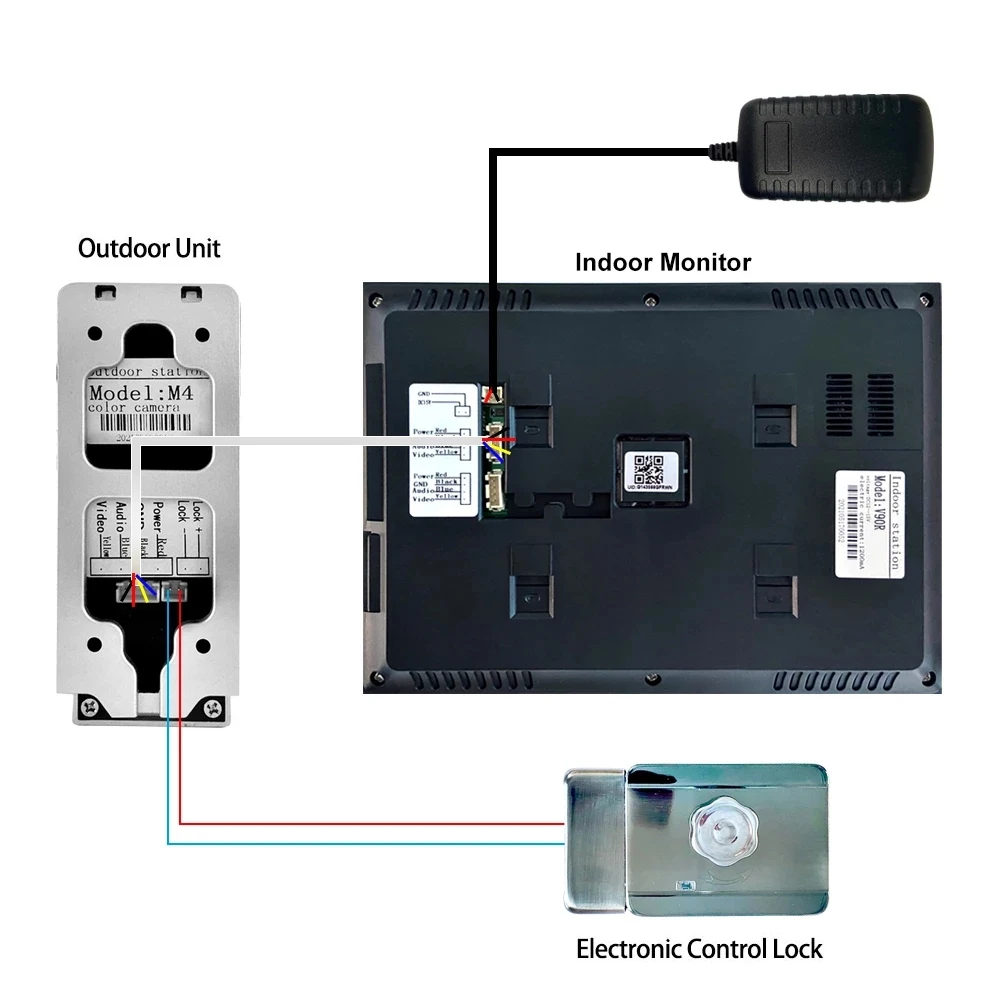 Anjielosmart 9 Inch Tuya Video Intercom System Smart Home Tuya Video Doorphone Apartment Doorbell Wifi Video Intercom For Home