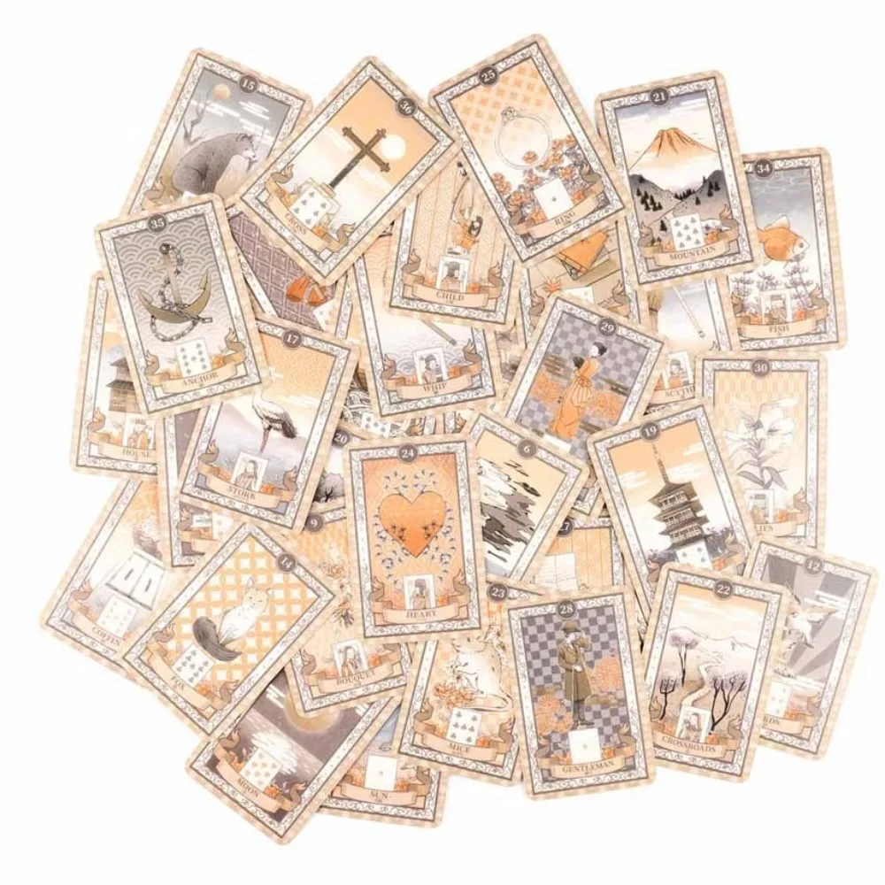 9*6cm Taisho Roman Lenormand 36 sztuk kart + 2 karty instruktażowe gry