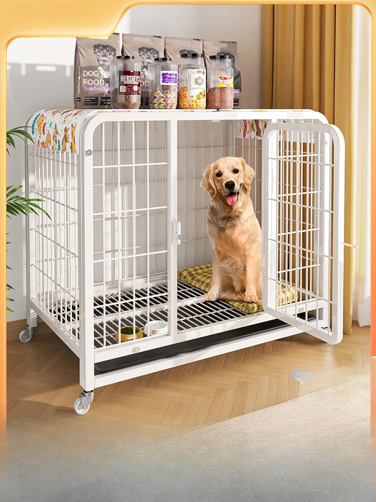 Dog Cage Medium Large Dog Indoor with Toilet Small  Golden Retriever Border Herd Labrador