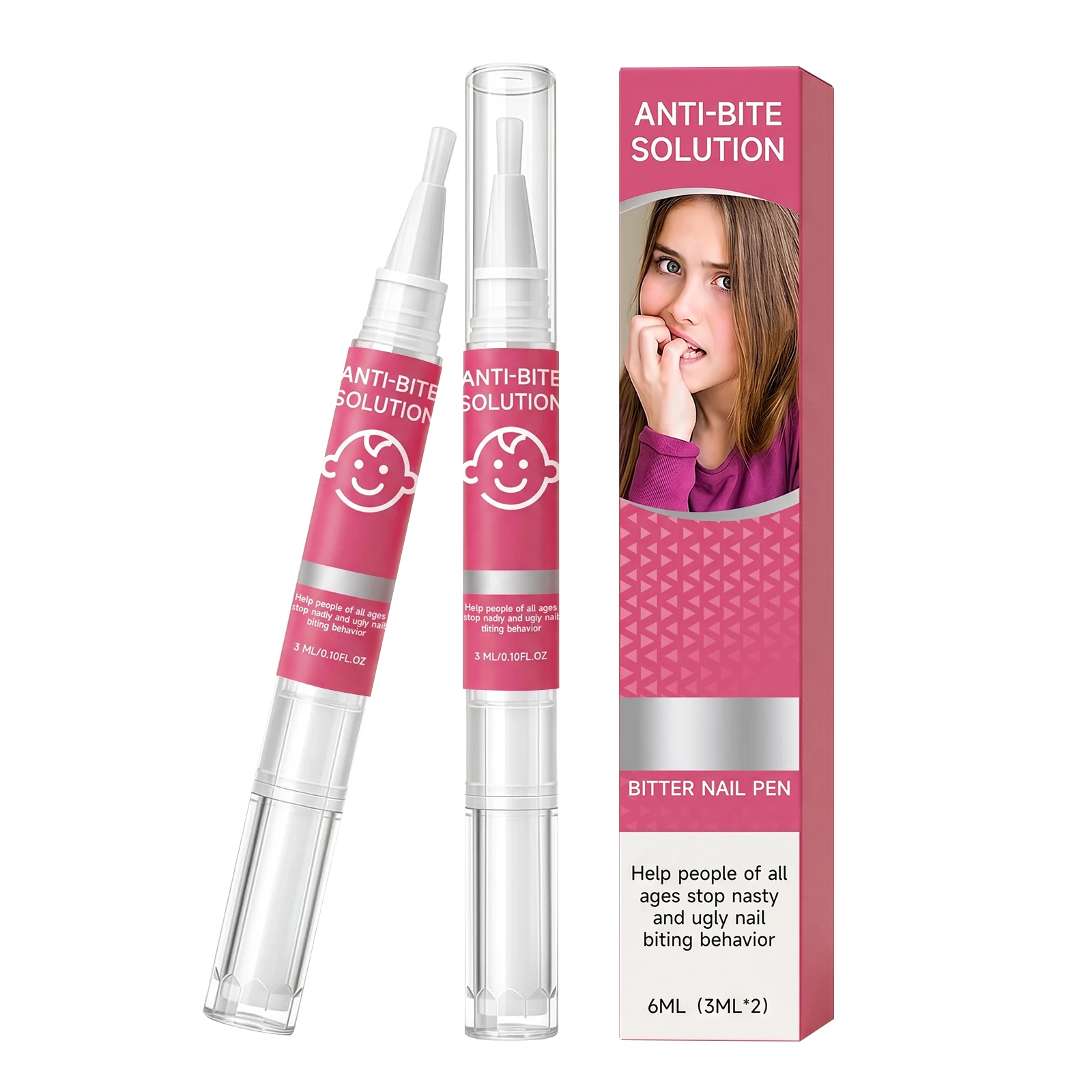 Children Anti-Biting Nail Pen Stop Finger Biting Improve Sucking Thumb Protect Nails Quit Eating Finger Pen Nail Nutrition Oil