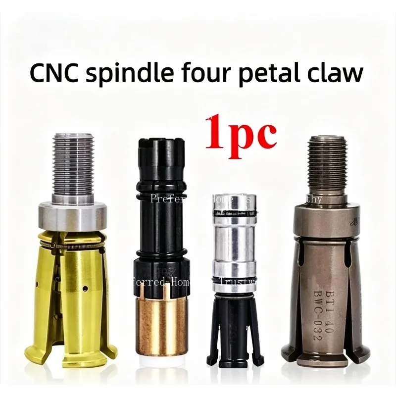 Suitable for BT30 BT40 BT50 HSK32‑HSK50 Spindle 4‑Petal Pull Claw Gripper, CNC Milling Machine Tool Clamp