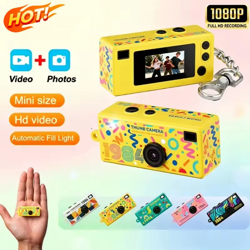 New 1080P Mini Thumb Sized Camera Portable Photo Video Recorder For Students Cute Daily Shooting Small Holiday Birthday Gift