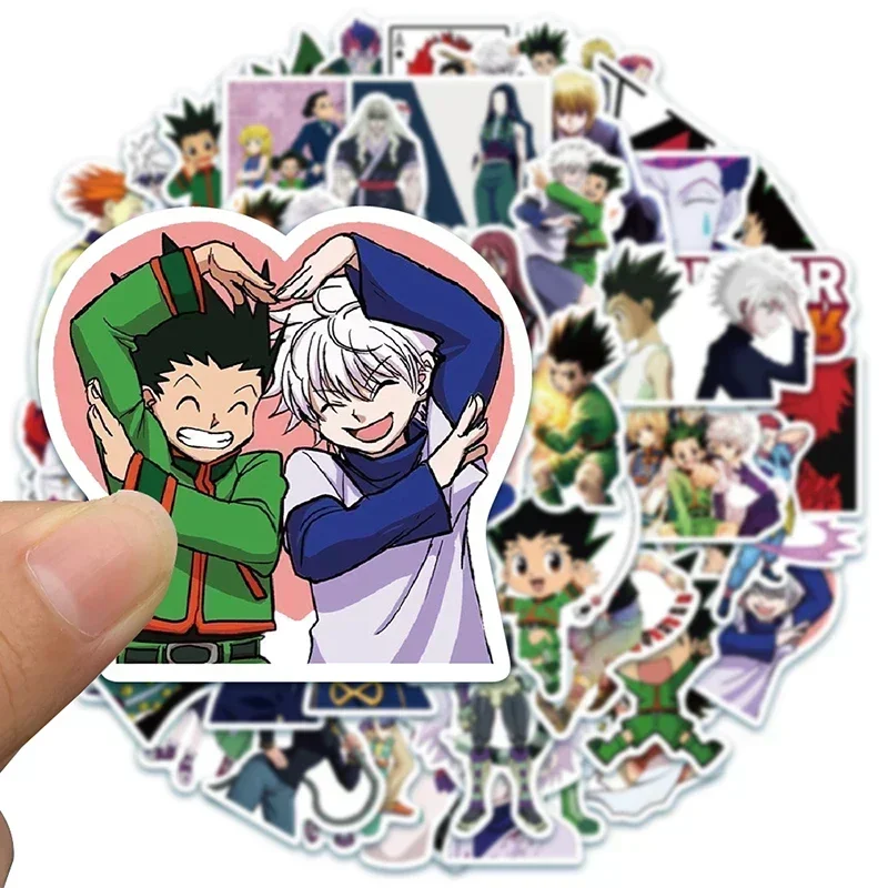 50pcs Hunter X Hunter Stickers Pack Cartoon Anime Graffiti Decals Decoration Laptop Skin Waterproof Phone Case Cute Stickers