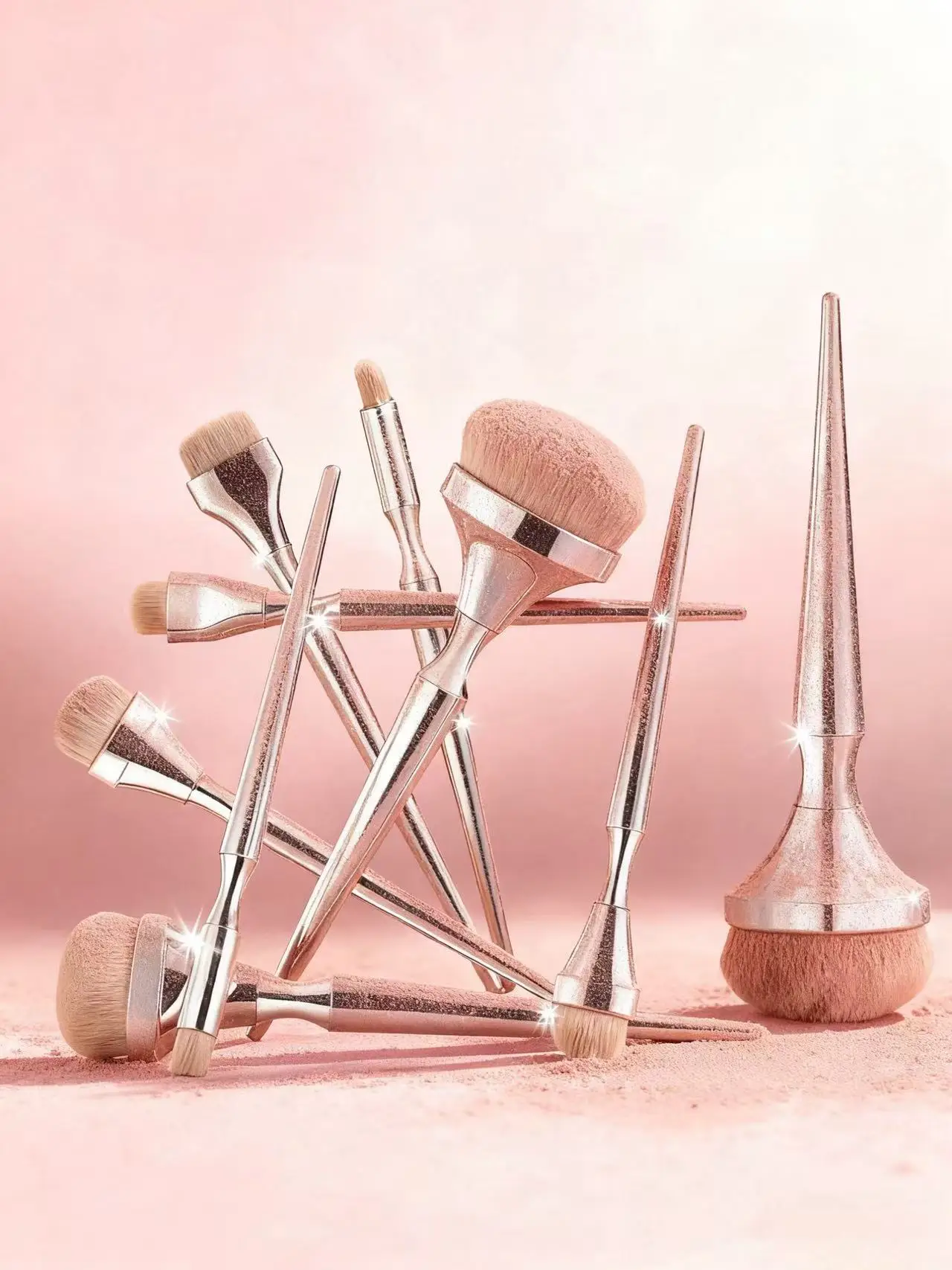 Puder Rouge Mischpinsel Beauty Tools mit Tasche Professionelles Make-up-Pinsel-Set Foundation Concealer Lidschatten