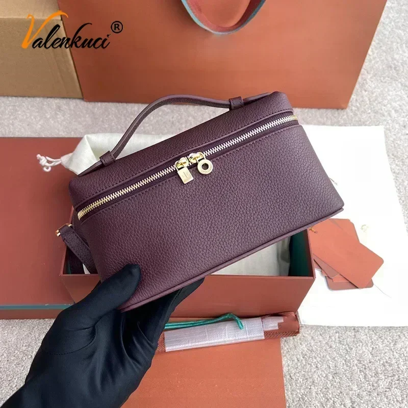 Small Fashion Women Leather Dumpling Bento Bag Female Shoulder Crossbody Tote Cloudy Bag Lunchbox Bag Female L19 with Box