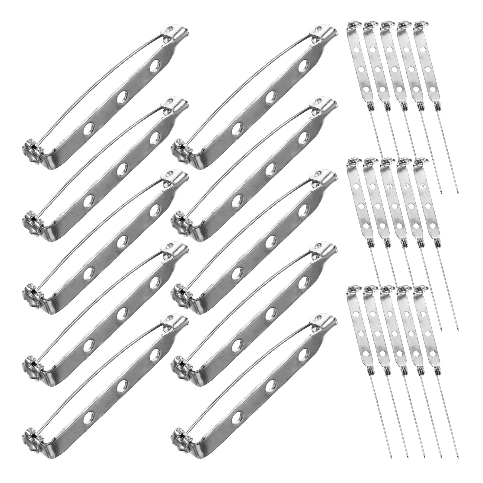 

120pcs Bar Lock Safety Back Brooch Jewelry Making Diy Crafts Metal Brooch Making Supplies Handicraft Pins Clothing Fixing Pins