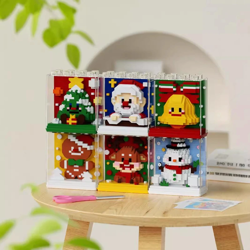 Latest Christmas Building Blocks, Small Assembled Educational Toys, Leisure Ornaments, Snowman Christmas Tree, Christmas Gifts.