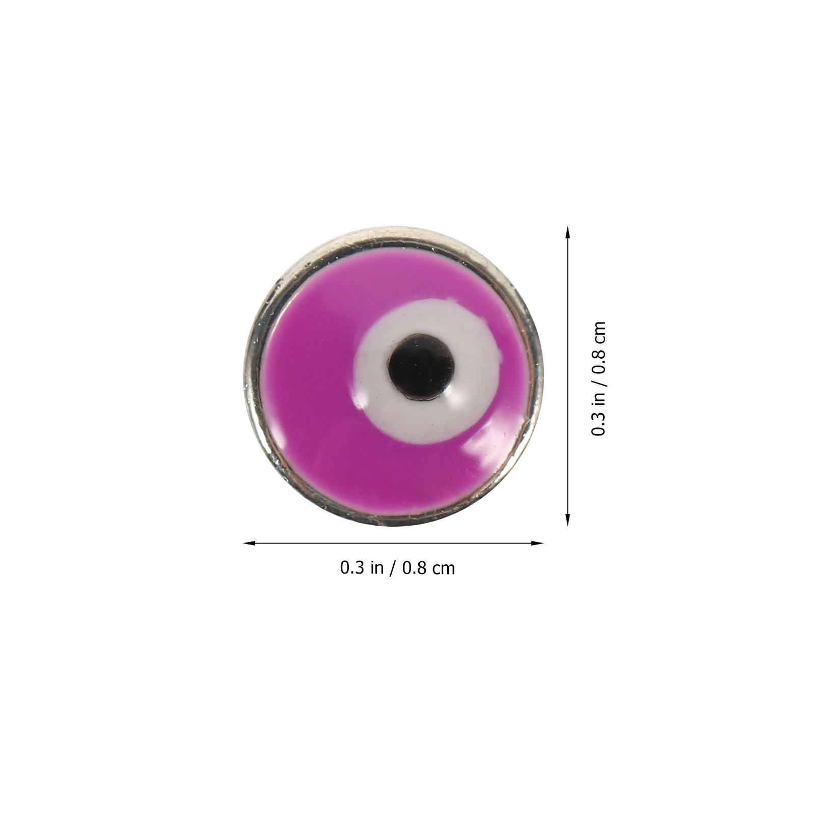 

100 Pcs 's Eye Silver Edge Bead Beads Charms for Bracelets Spacer Loose Novelty Diy