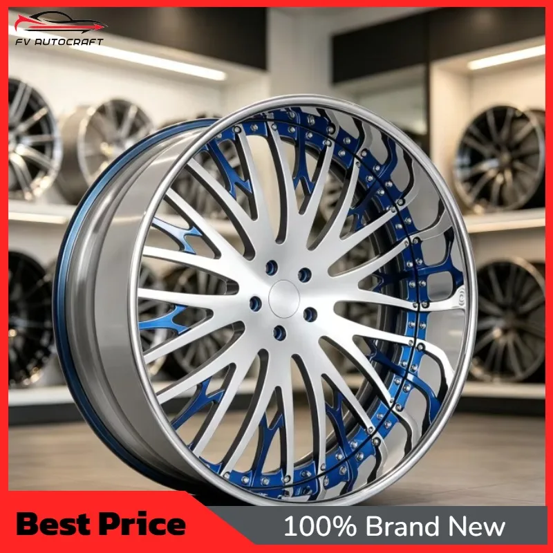 【2026】2/3-Piece Custom Forged Aluminum Alloy Wheels Big Lip PCD 5x120/114.3/112 Chrome Brushed Rims 16/17/18/19/20/21/22/23/24 I