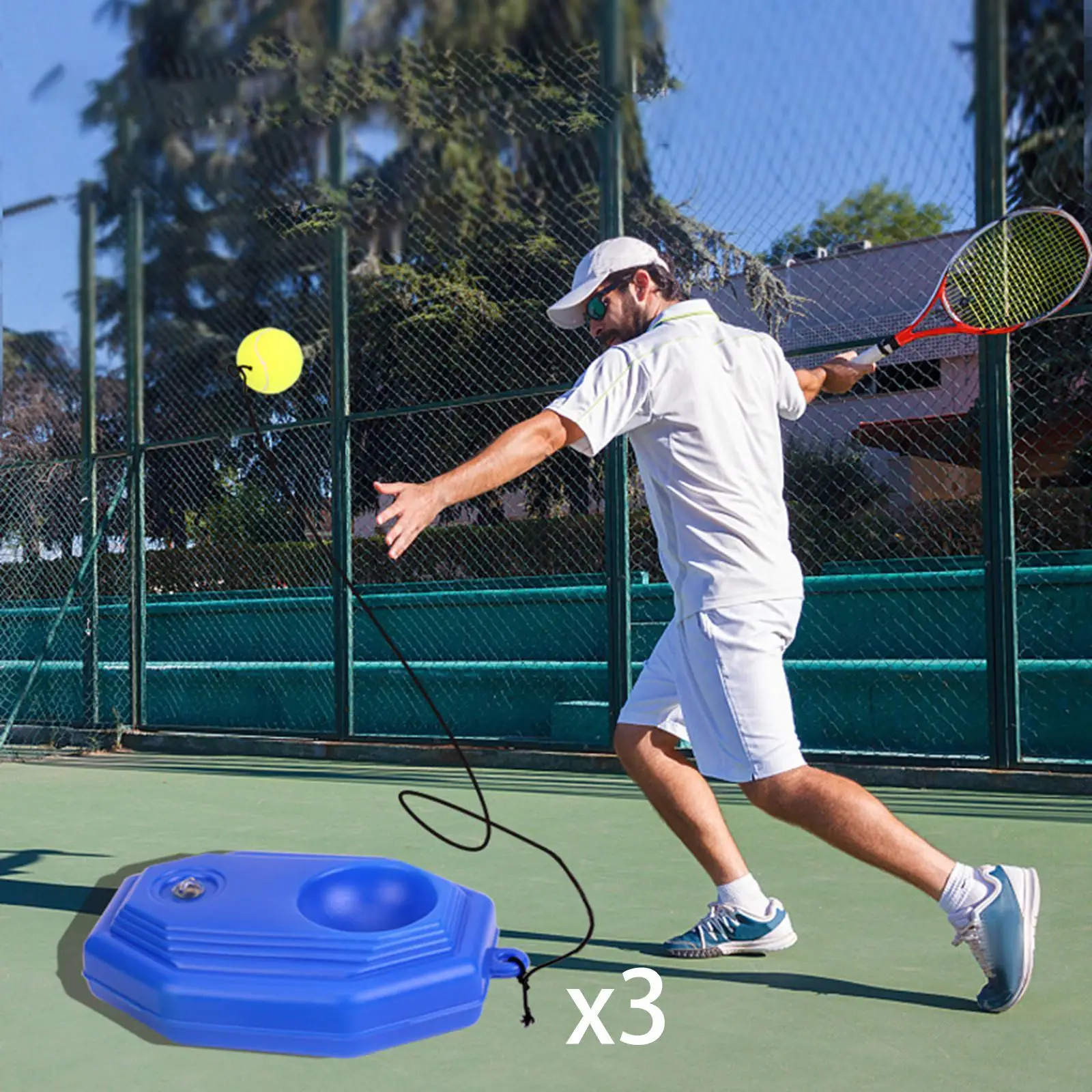 

3 шт., устройства для обучения теннису Solo Tennis Training, тренировка по теннису