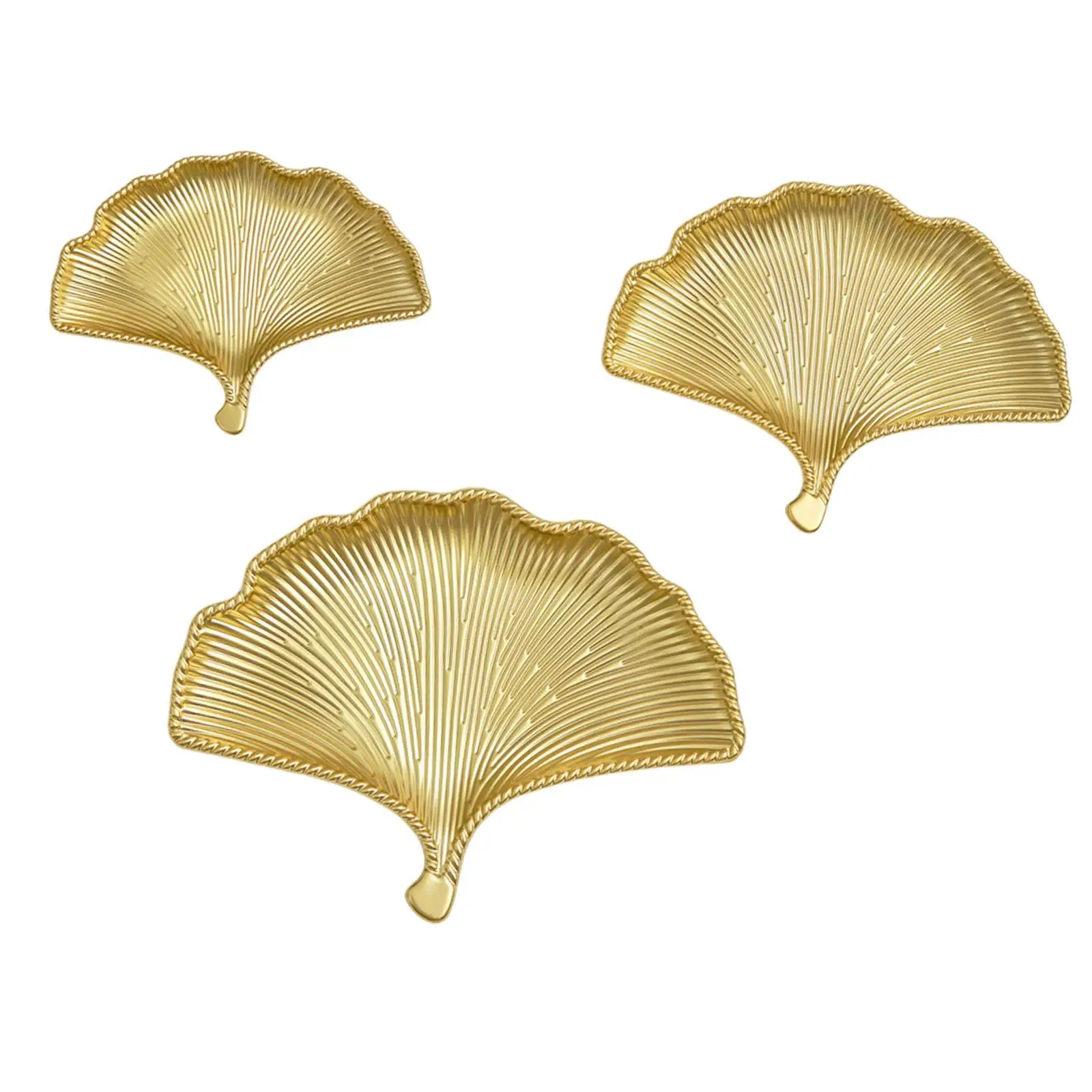 Luxury Ginkgo Leaf Tray Iron Modern Appetizer Plate Tableware Tray for Fall Harvest Snack Serving
