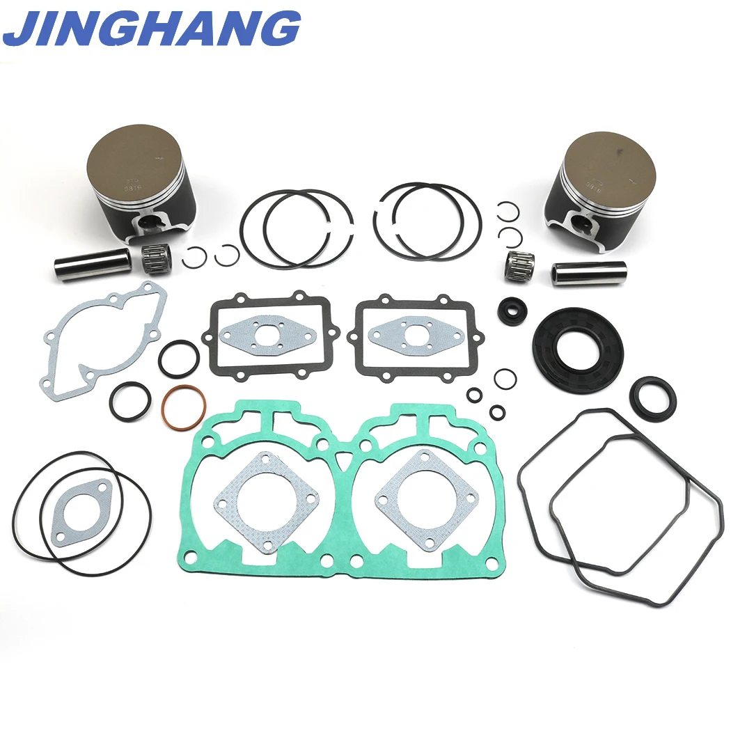 

For Ski-Doo MXZ 800 Top End Rebuild Kit Dual Ring Pistons Bearings Gaskets 2000-2007