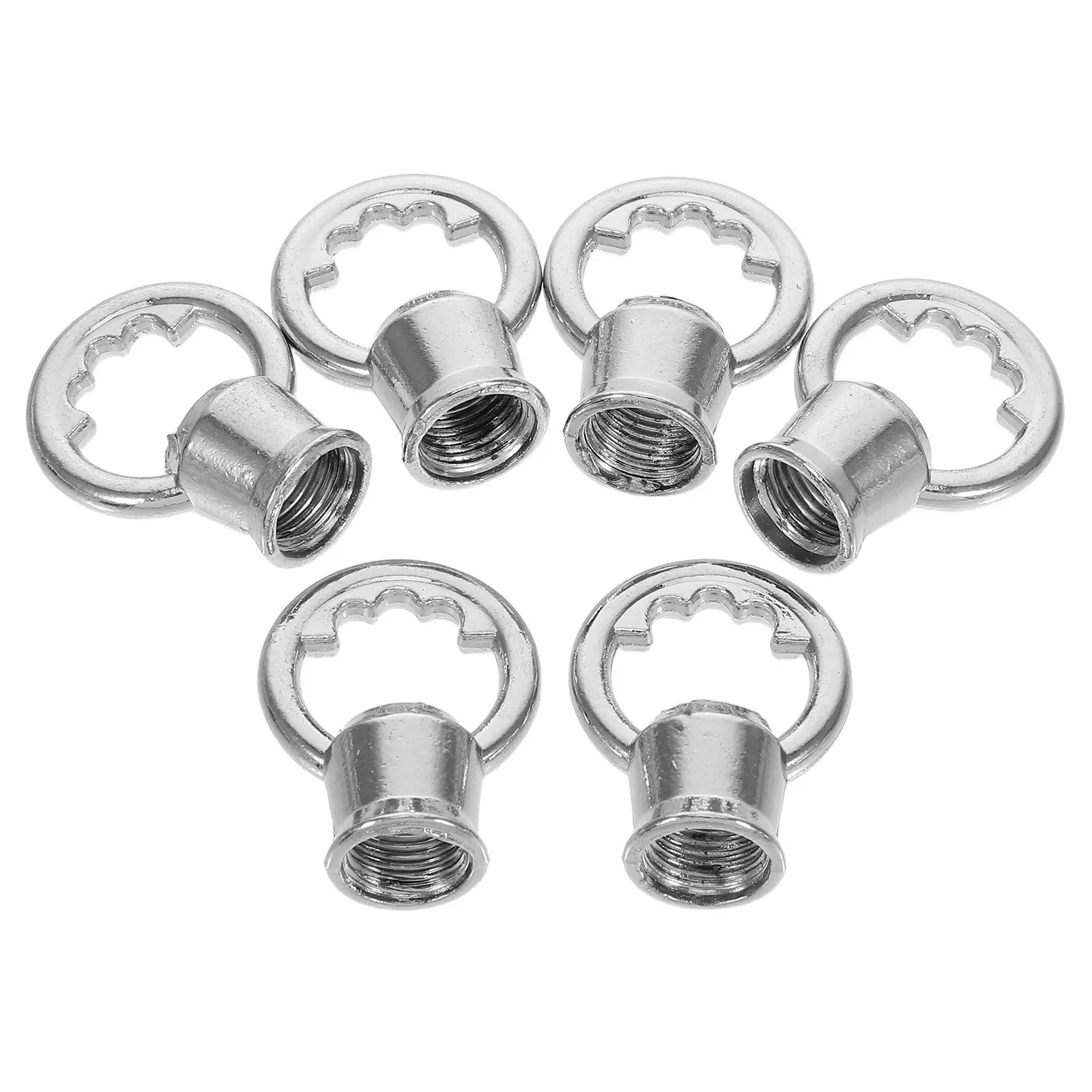 6Pcs Heavy Duty Hanging Chain Link Ring M10 Threaded Eye Bolt Screw Lock Ring Hooks Pendant Lamp Hanging Hardware Chandelier