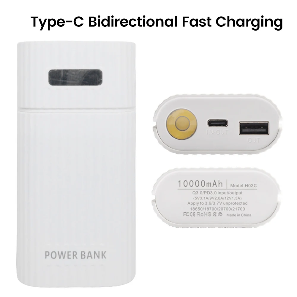18650// 21700 Batterieladegerät-Adapter, Akkupack, DIY-Powerbank für Powerbank-Gehäuse, ohne Batterie und Zubehör – Detail 8