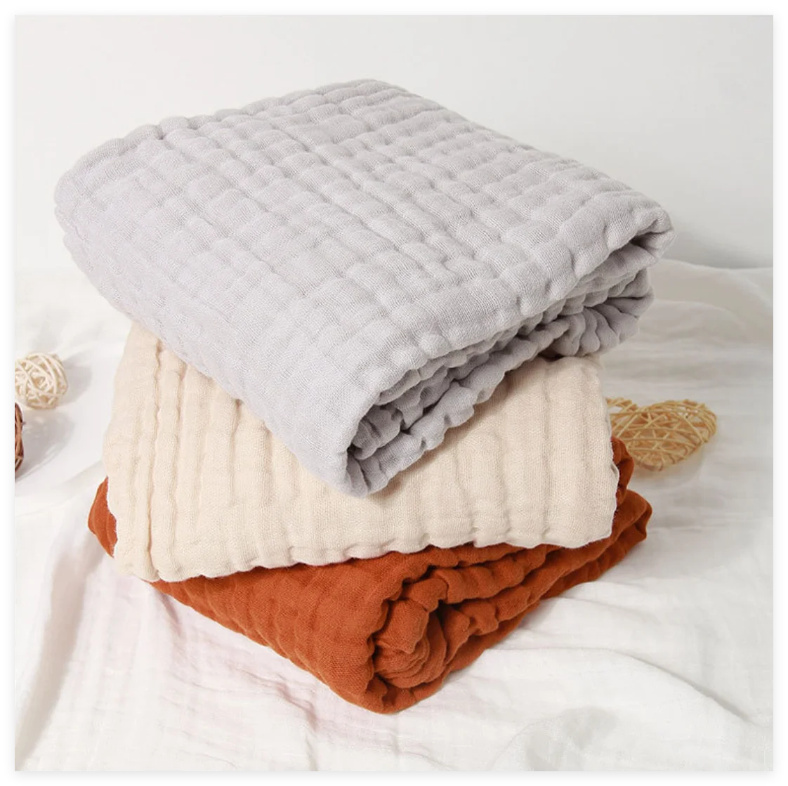 

6 layers Muslin Swaddle Blankets Newborn Hooded Baby Boy Girl Blanket Cotton Infant Receiving Blanket Baby Wrap Bath Towels