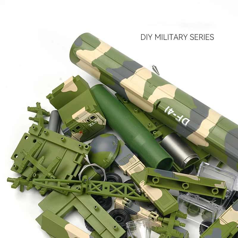 Model wojskowy 1/72, klocki konstrukcyjne, chińska rakieta balistyczna międzykontynentalna DF-41, model do składania, zabawka kolekcjonerska.